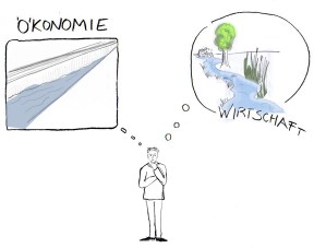 Kanal Bach Zeichnung Sandra